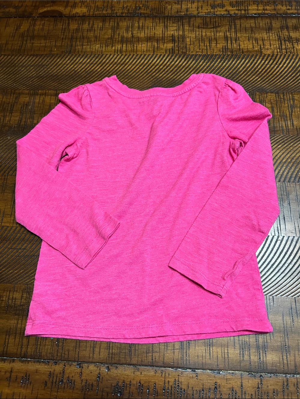 Girls' Hot Pink Long-Sleeve Tee - Picture 3 of 3